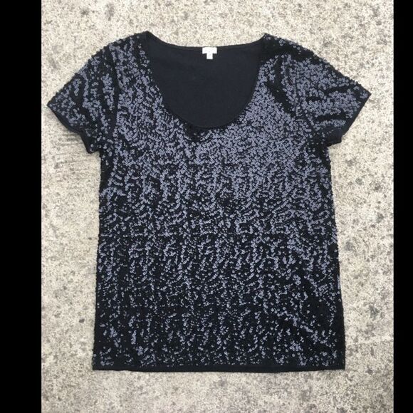 J.Crew sequin v neck top. Medium - Picture 1 of 3